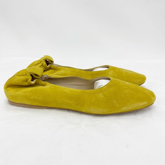 Everlane Shoes - Everlane Womens Ballet Flats Size 9.5 Yellow Suede NWOB FLAWS